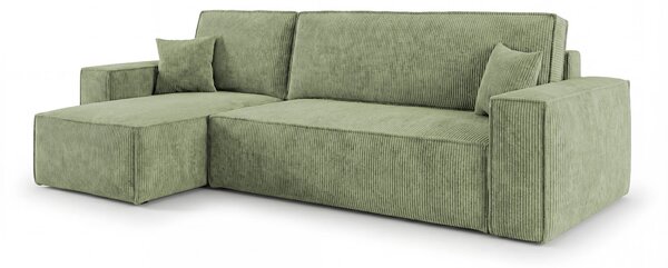 Rozkládací sedací souprava KAROLA MINI - světle zelená, levý roh