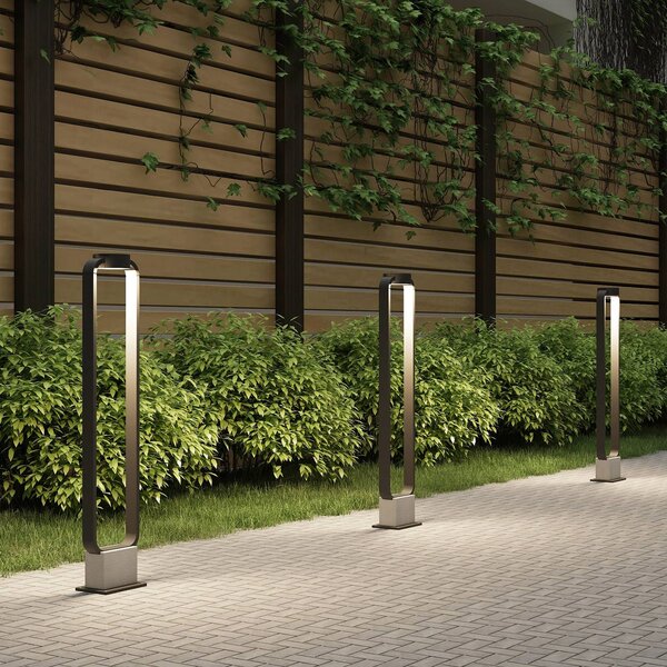 Lucande Světlo LED na cestu Belna, 100 cm, antracit, beton, IP65, Černá, Hliník, Moderní