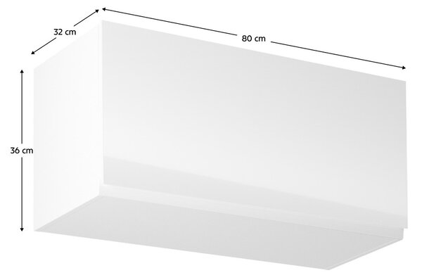 Horní kuchyňská skříňka G80K Aurellia (bílá + lesk bílý)