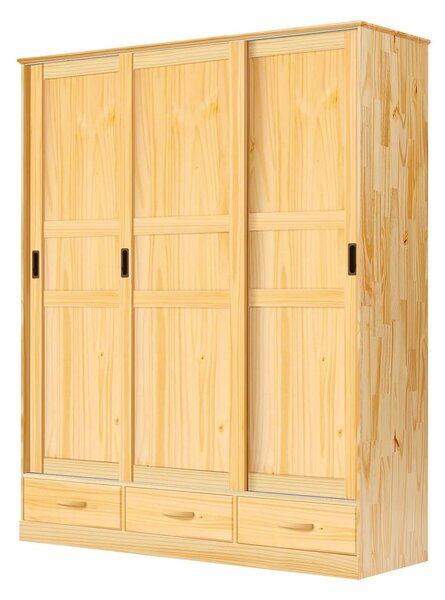 Skříň s posuvnými dveřmi Onix 3D3S-P - masiv borovice
