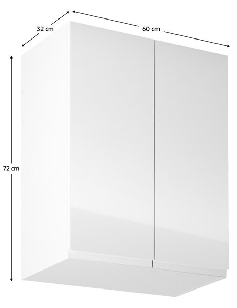 Horní kuchyňská skříňka G602F Aurellia (bílá + lesk bílý)
