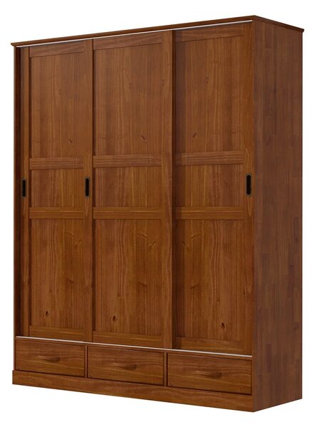 Skříň s posuvnými dveřmi Onix 3D3S-H - masiv borovice