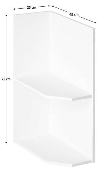 Dolní kuchyňský regál D25PZ Aurellia (bílá) (L)