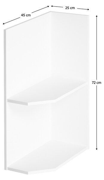 Dolní kuchyňský regál D25PZ Aurellia (bílá) (P)
