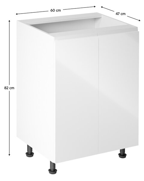 Dolní kuchyňská skříňka D602F Aurellia (bílá + lesk bílý)