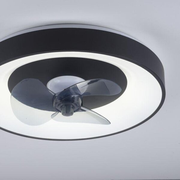 LD 14644-18 LED stropní svítidlo s ventilátorem černé, časovač, stmívatelné paměťová funkce, 2700-5000K - JUST LIGHT