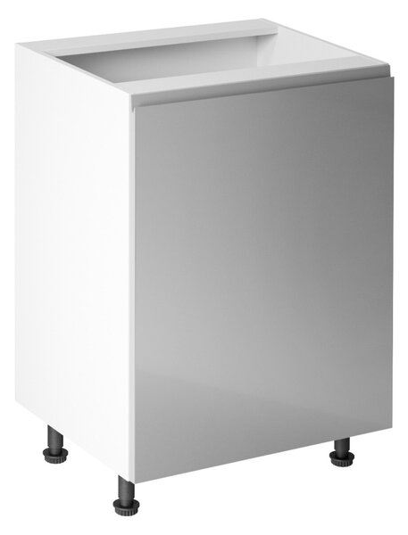 Dolní kuchyňská skříňka D601F Aurellia (bílá + lesk šedý) (P)