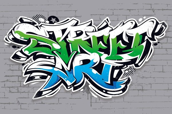 Tapeta s moderním nápisem Street Art