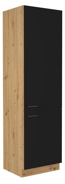 Potravinová kuchyňská skříňka Meriel 60 DK 210 2F (černá + dub artisan)