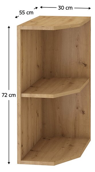 Dolní kuchyňský regál Meriel 30 D ZAK BB (dub artisan)