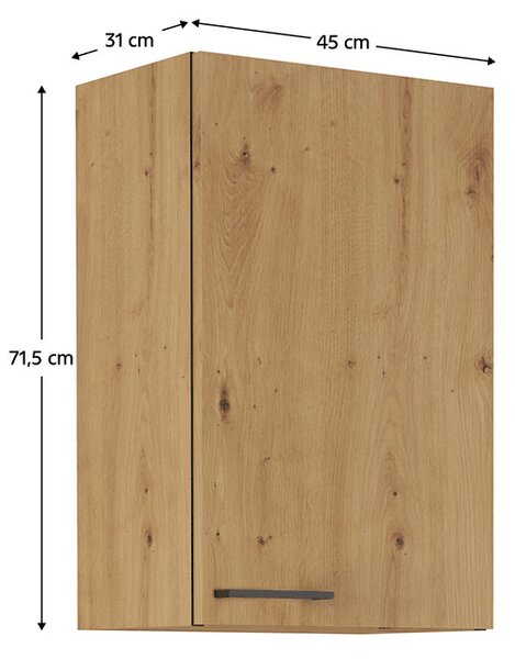 Horní kuchyňská skříňka Meriel 45 G-72 1F (dub artisan)