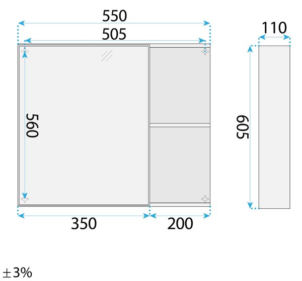 Sada koupelnového nábytku s umyvadlem Gama T25023 HHL 60CM
