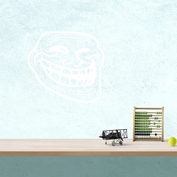 Sablio Samolepka na zeď: Meme troll face - 90x54 cm