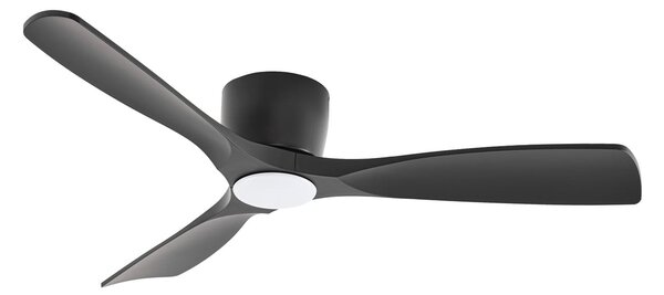 Stropní ventilátor Moneno Smart LED, černý, DC, Tuya – Lucande Lucande, Moneno, stmívatelné, Černá, Obývací pokoj, Kov, Moderní