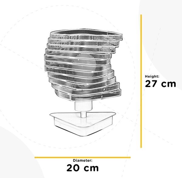 LAMPA NA NOČNÍ STOLEK, E27, 20/27 cm - Online Only svítidla, Online Only