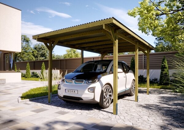 WEKA Dřevěný přístřešek na auto 606 (3x5 m)