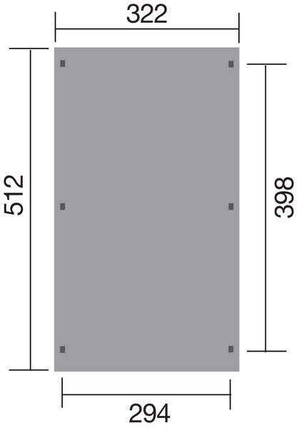 WEKA Dřevěný přístřešek na auto 617 (3x5 m)