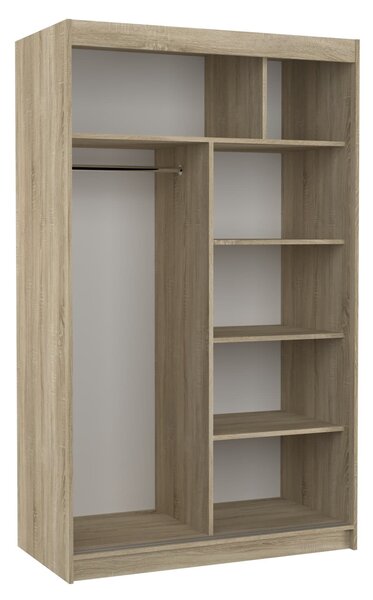 Šatní skříň s posuvnými dveřmi Riva - 120 cm Barva: dub Sonoma