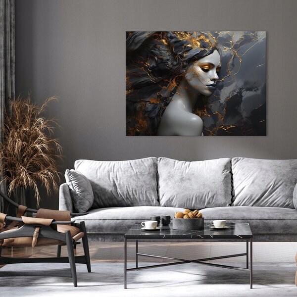 Obraz ABSTRAKCE MRAMOR ŽENA na plátně na zeď do obýváku ložnice 120x80