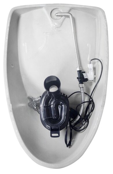 Isvea Isvea, DYNASTY urinál s automatickým splachovačem 6V DC, zakrytý přívod vody, 39x48 cm, 10SZ92001-SENSOR