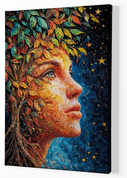 Obraz na plátně - Strom života Vesmírná Belliv FeelHappy.cz Velikost obrazu (šířka x výška): 30 x 40 cm