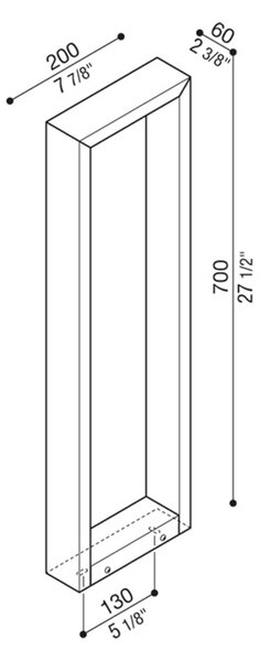 Lombardo Arke LED venkovní sloupkové svítidlo IP66 24V 400mm2200KČerná