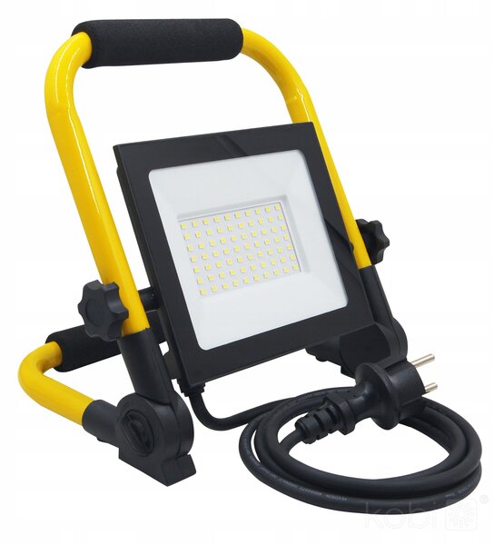 Přenosný LED reflektor, pracovní lampa 50W 4250lm 4000K IP54 1.3M Kobi