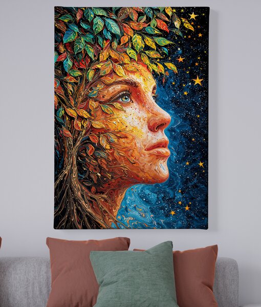 Obraz na plátně - Strom života Vesmírná Belliv FeelHappy.cz Velikost obrazu (šířka x výška): 30 x 40 cm