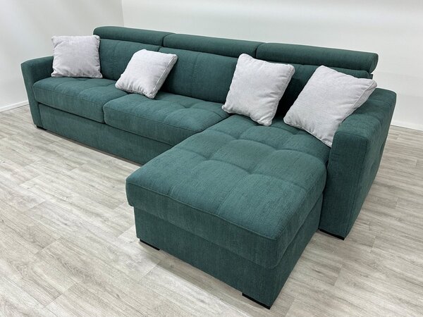 Rohová rozkládací sedací souprava pro každodenní spaní NARDO, potahová látka Aquaclean Pravý roh, plocha spaní 160x190 cm
