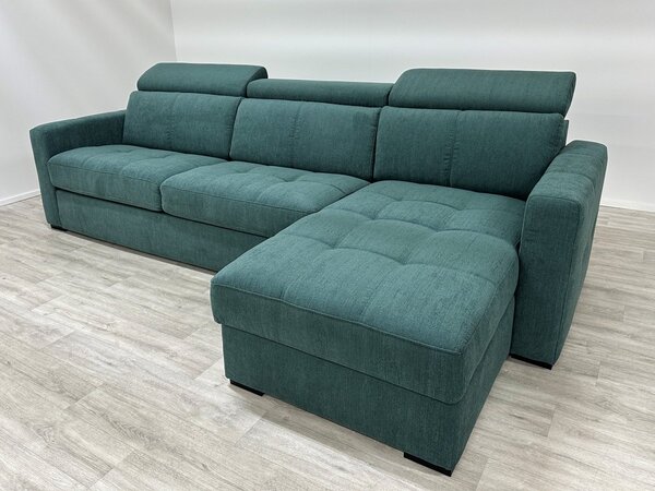 Rohová rozkládací sedací souprava pro každodenní spaní NARDO, potahová látka Aquaclean Pravý roh, plocha spaní 160x190 cm