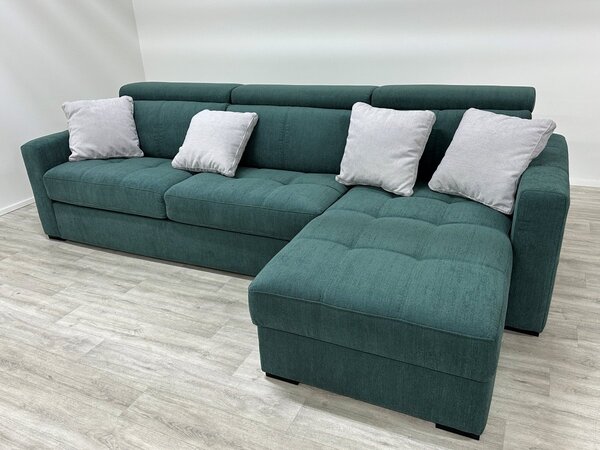 Rohová rozkládací sedací souprava pro každodenní spaní NARDO, potahová látka Aquaclean Pravý roh, plocha spaní 160x190 cm