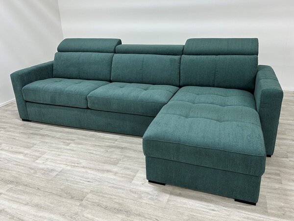Rohová rozkládací sedací souprava pro každodenní spaní NARDO, potahová látka Aquaclean Pravý roh, plocha spaní 160x190 cm