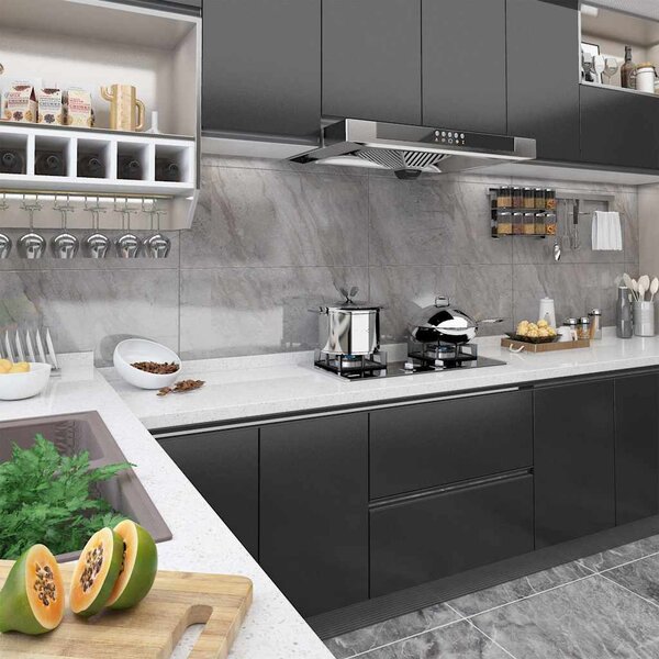 VidaXL Samolepící tapeta na nábytek 500 x 90 cm PVC [146126] Barva: stříbrná s vysokým leskem