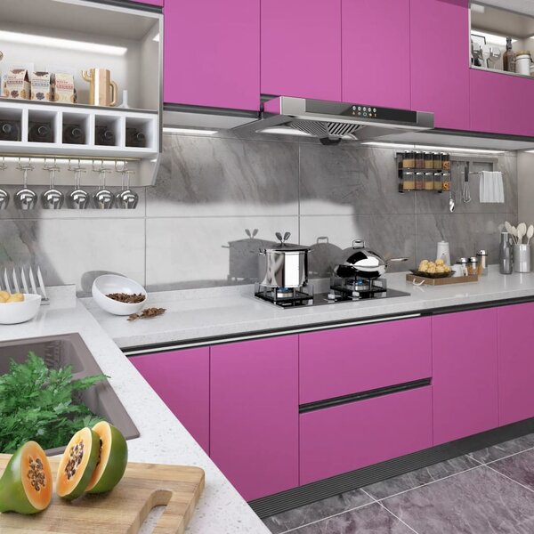 VidaXL Samolepící tapeta na nábytek 500 x 90 cm PVC [146126] Barva: stříbrná s vysokým leskem