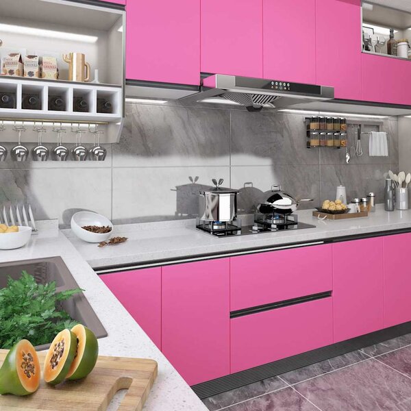 VidaXL Samolepící tapeta na nábytek 500 x 90 cm PVC [146126] Barva: stříbrná s vysokým leskem