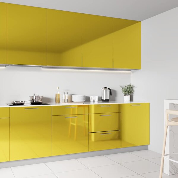 VidaXL Samolepící tapeta na nábytek 500 x 90 cm PVC [146126] Barva: stříbrná s vysokým leskem