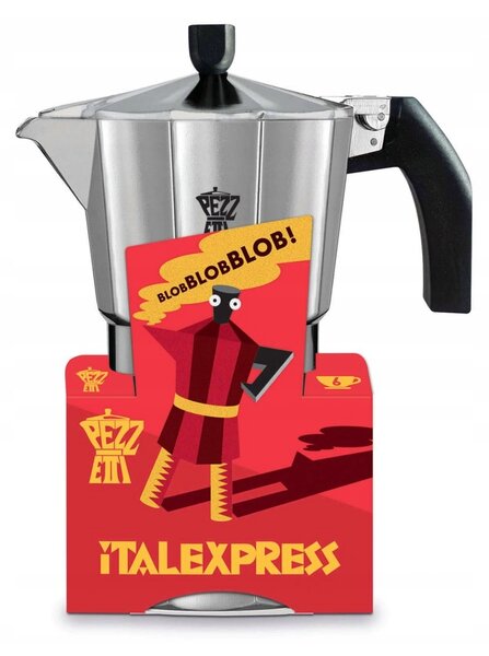 PEZZETTI ITALEXPRESS Hliníková moka konvička (9 šálků) - Stříbrná