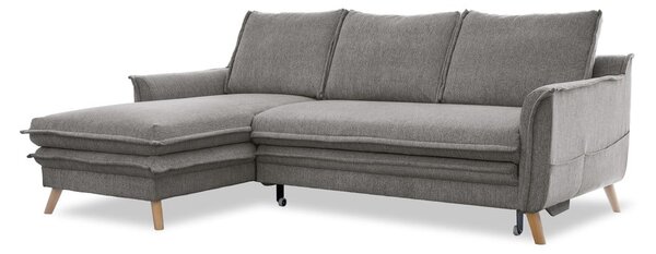 Šedá rozkládací rohová pohovka (levý roh) Charming Charlie – Miuform