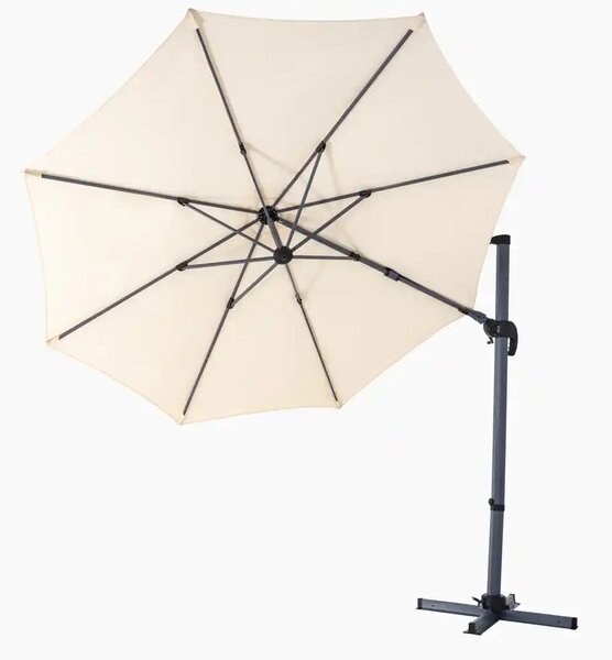 Furnigo Slunečník Lumin Ø300 cm - krémová