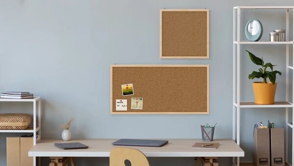 ALLboards korková tabule 80x40 cm dřevěný rám NATURAL