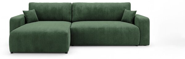 Rohová sedací souprava ISMERA - khaki, levý roh