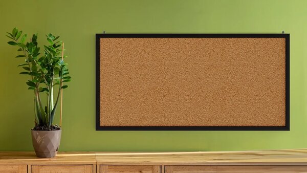 ALLboards korková tabule 80x40 cm lakovaný dřevěný rám ČERNÝ