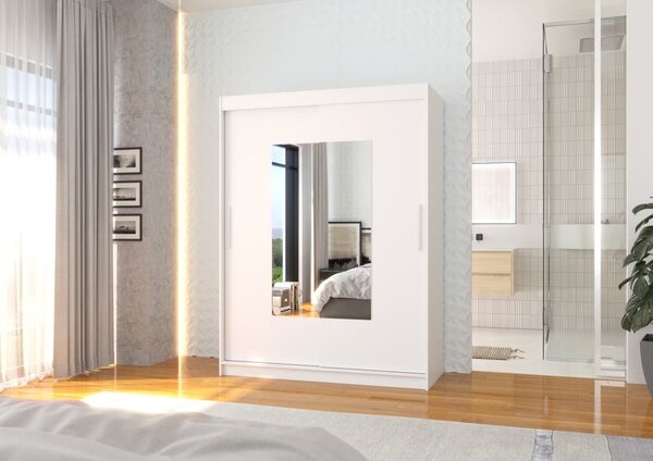Šatní skříň s posuvnými dveřmi Dorrigo - 150 cm Barva: Bílá