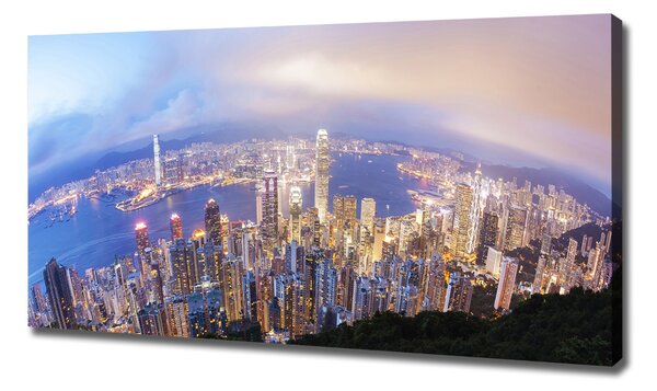 Foto-obraz canvas do obýváku Hongkong panorama oc-89343951