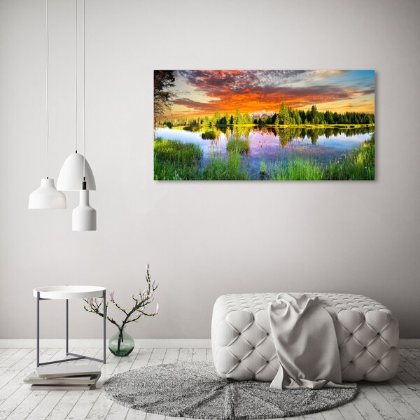 Moderní fotoobraz canvas na rámu Řeka v lese oc-89317009