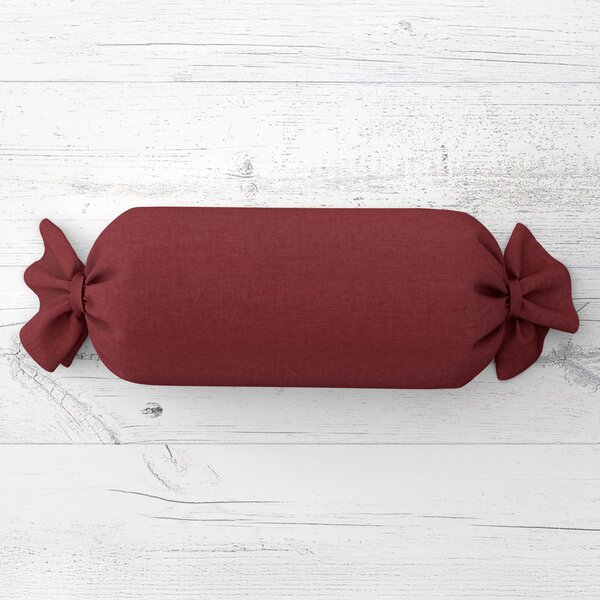 Biante Polštář válec bonbon Rongo RG-097 Bordó 15x40 cm