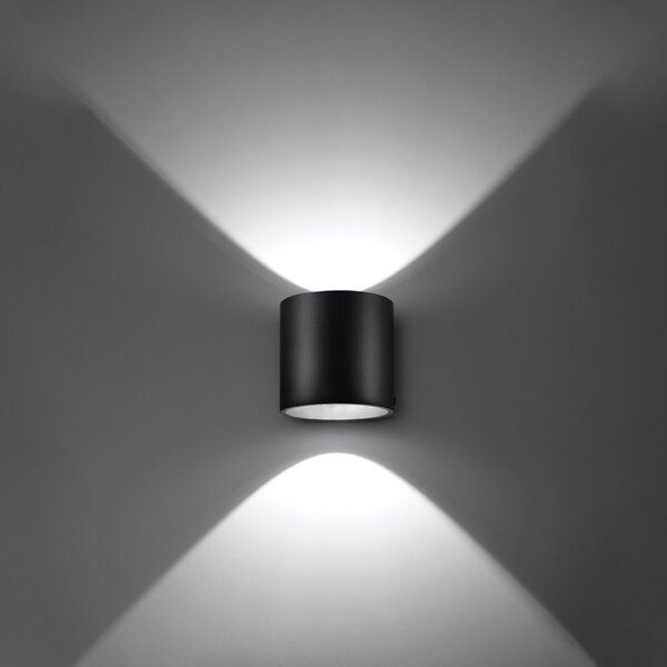 Sollux Lighting Nástěnné svítidlo ORBIS 1 černé