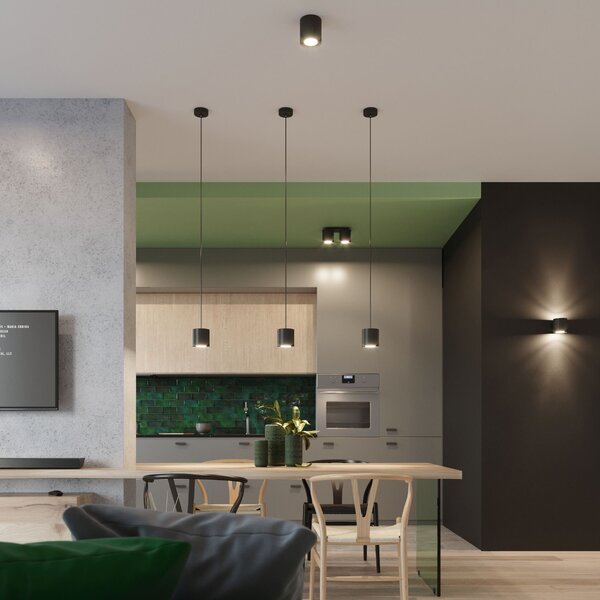 Sollux Lighting Nástěnné svítidlo ORBIS 1 černé