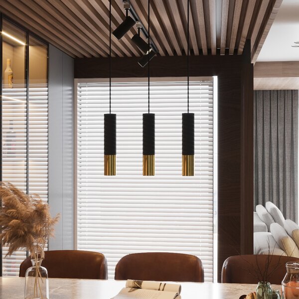 Sollux Lighting Nástěnné svítidlo LOOPEZ černá/zlatá