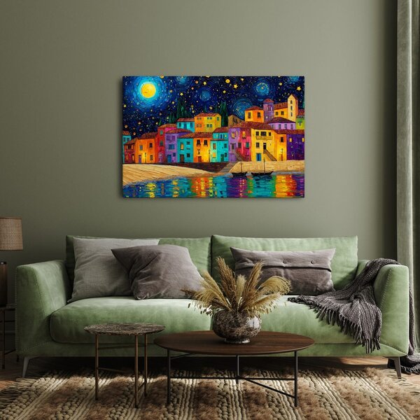 Obraz barevná noc nad městem